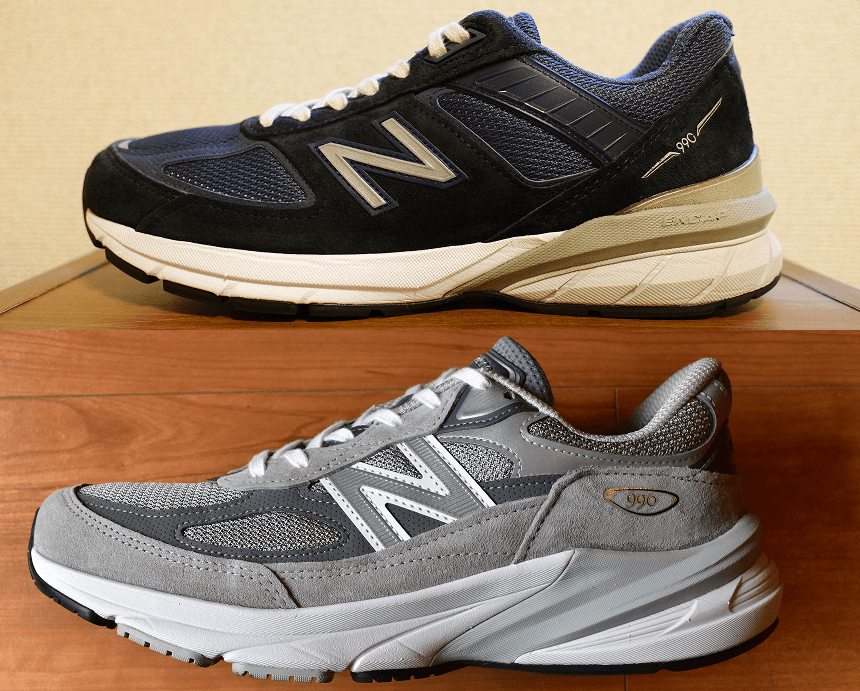 990v5と990v6を横から比較した図